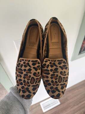 Me Too Leopard Print Knit Sustainable Loafers
